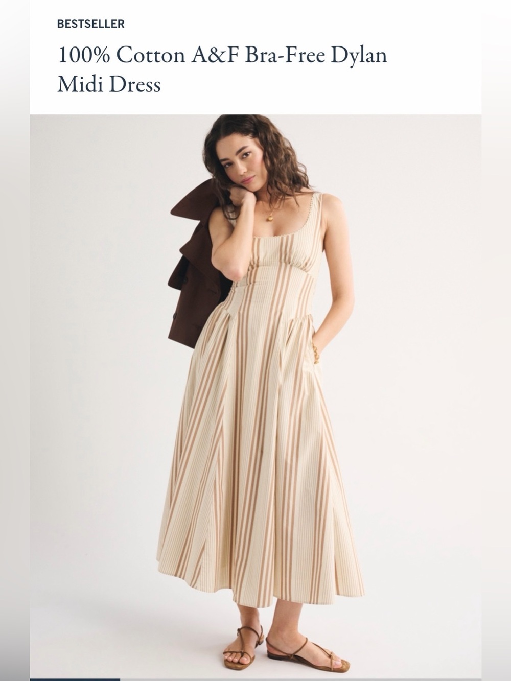 Abercrombie XS Petite Cotton Midi Dress
